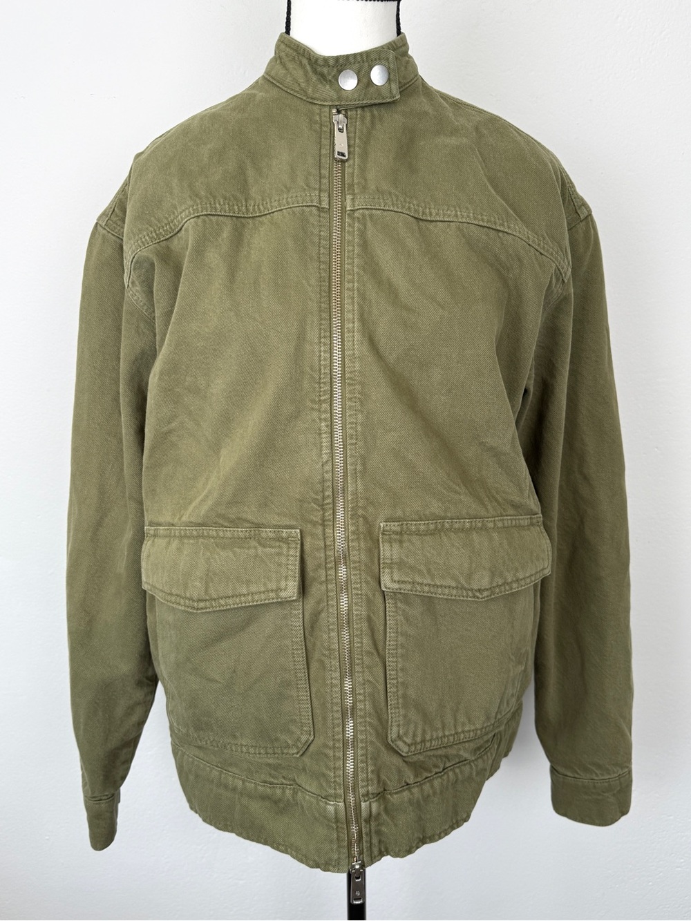 Annie Bing Size Medium Olive Green Henry Army Jacket
